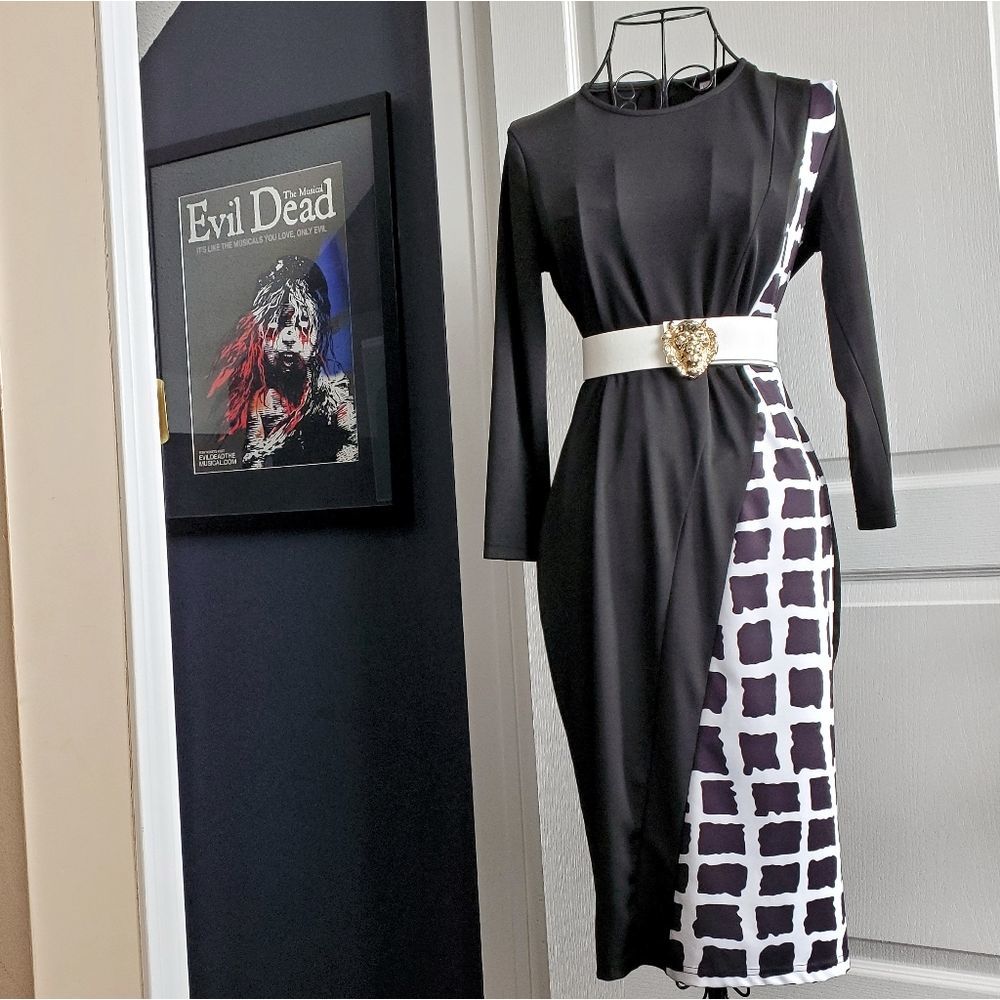 Black and white office dress